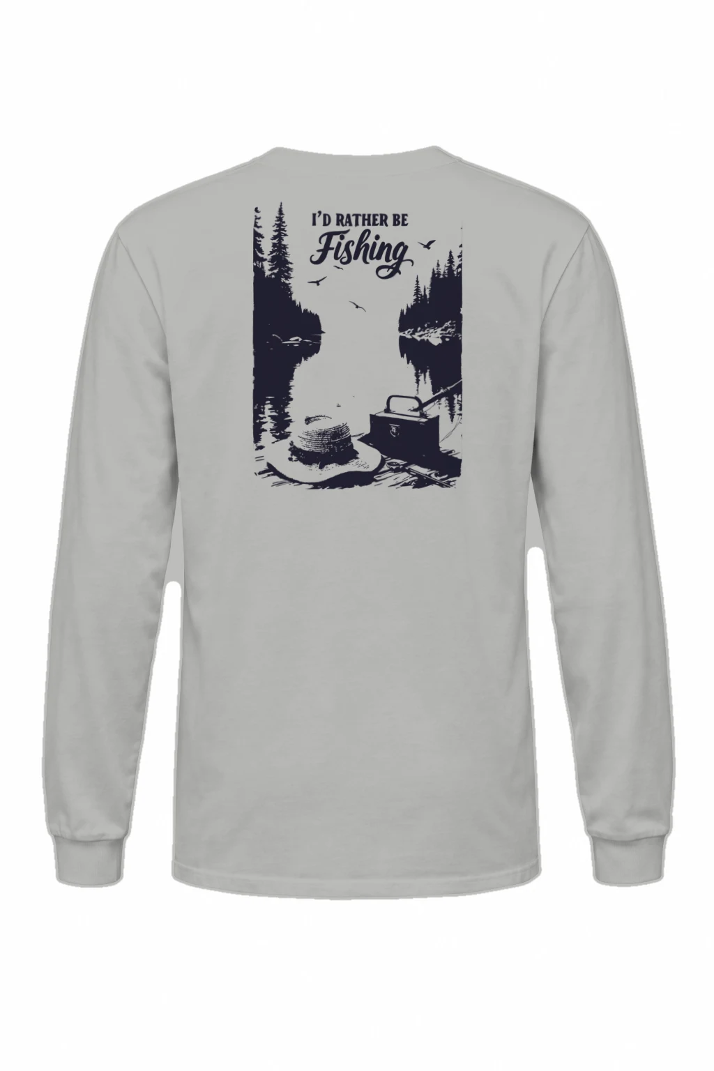 "I'd Rather Be Fishing" Unisex Longsleeve T-shirt | Gildan 2400
