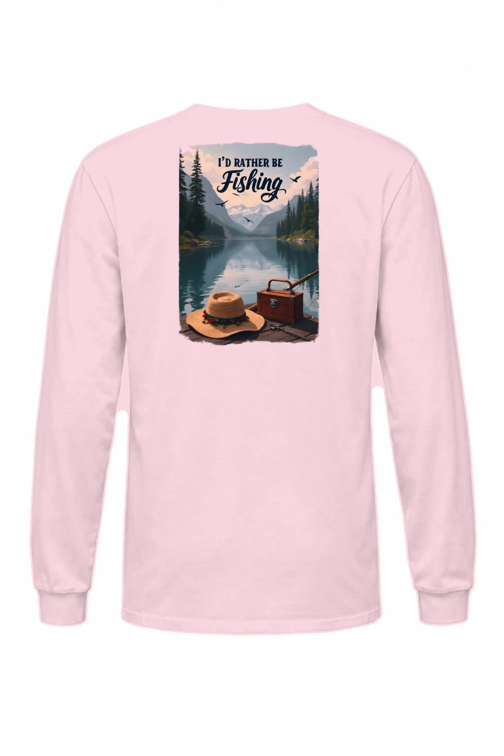 "I’d Rather Be Fishing" Unisex Longsleeve T-shirt | Gildan 2400
