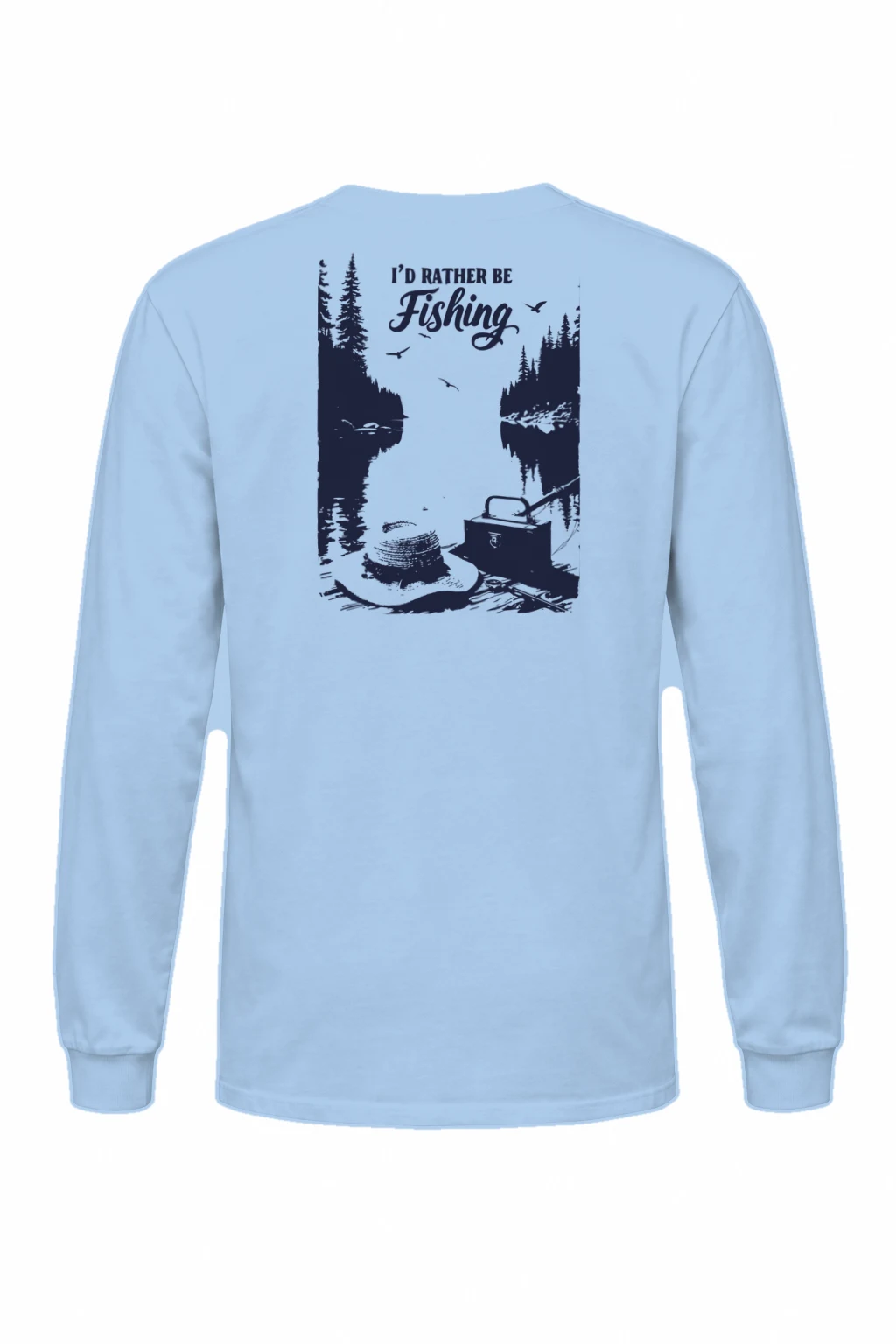 "I'd Rather Be Fishing" Unisex Longsleeve T-shirt | Gildan 2400