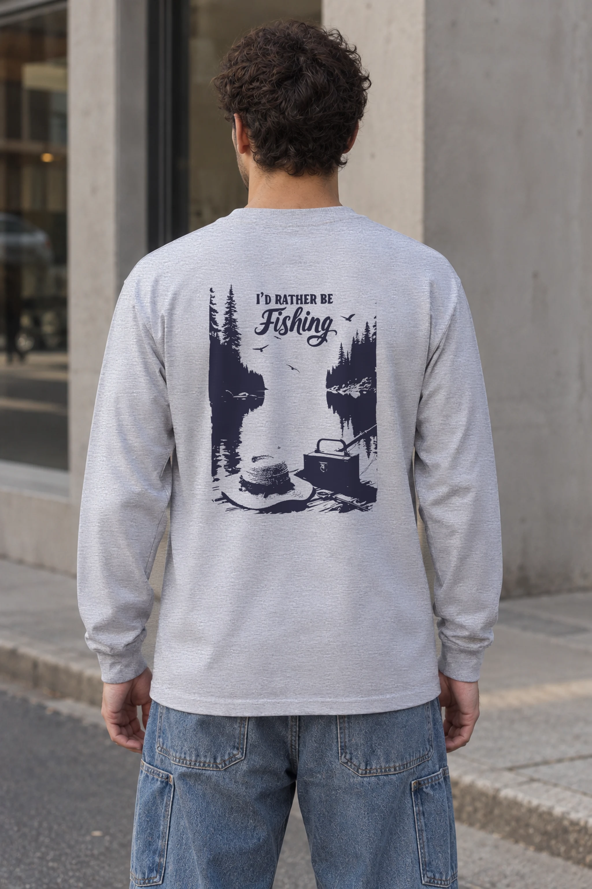 "I'd Rather Be Fishing" Unisex Longsleeve T-shirt