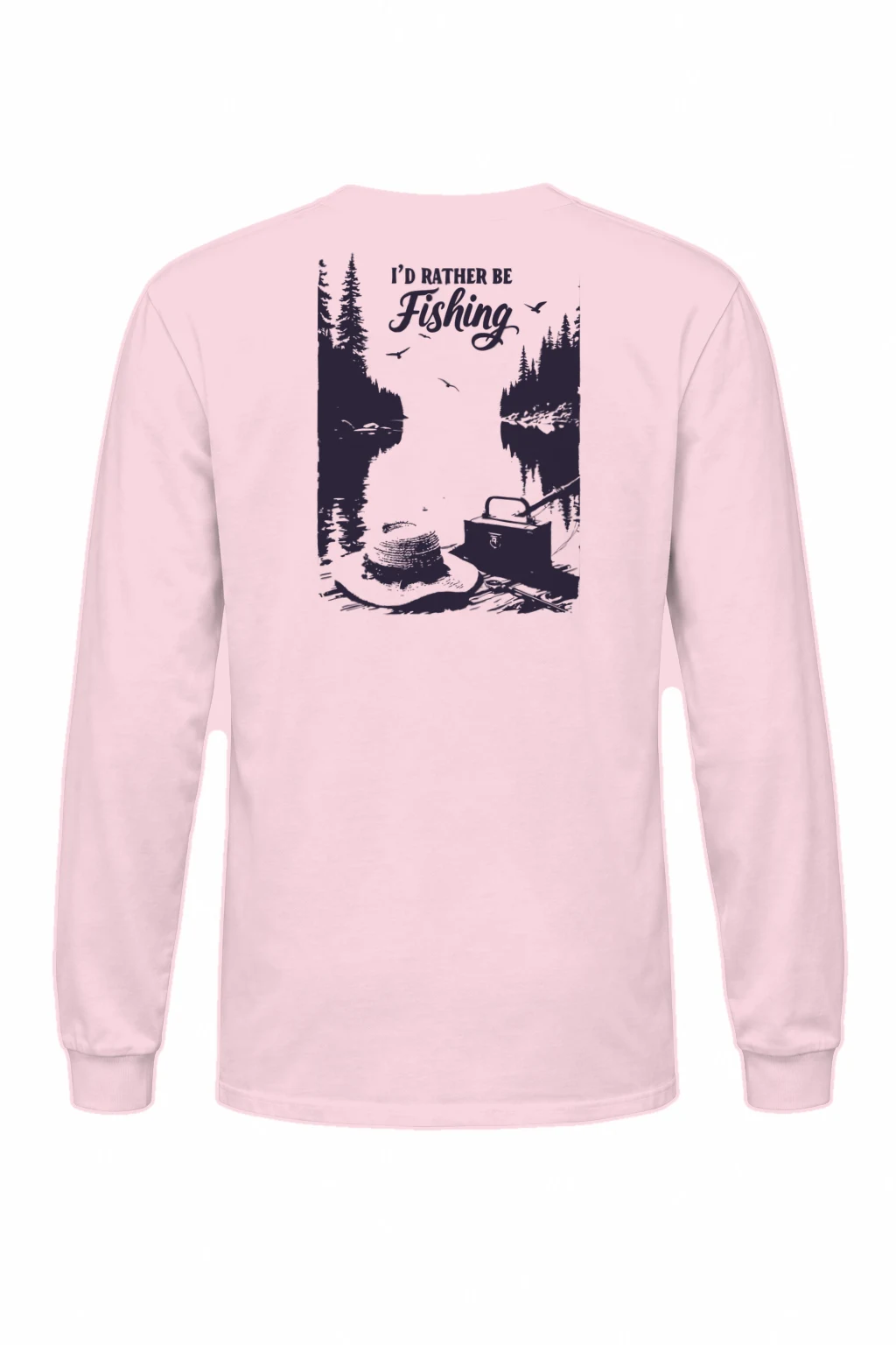 "I'd Rather Be Fishing" Unisex Longsleeve T-shirt | Gildan 2400