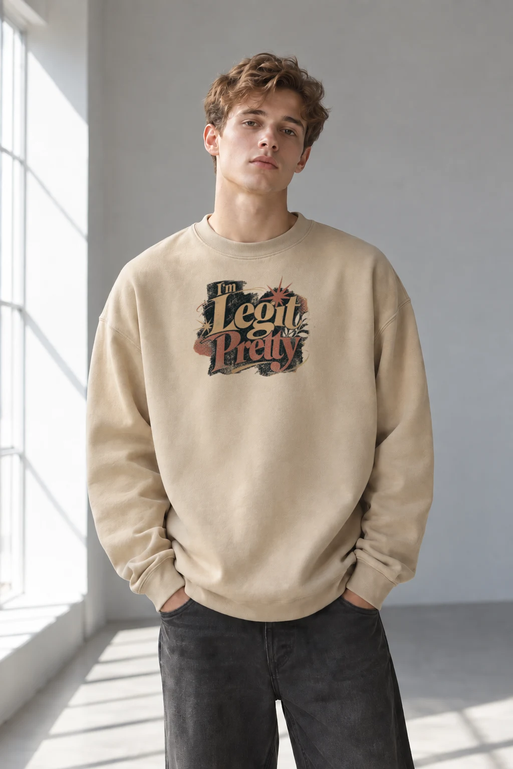 "I'm Legit Pretty" Heavy Blend Unisex Crewneck Sweatshirt | Gildan 18000
