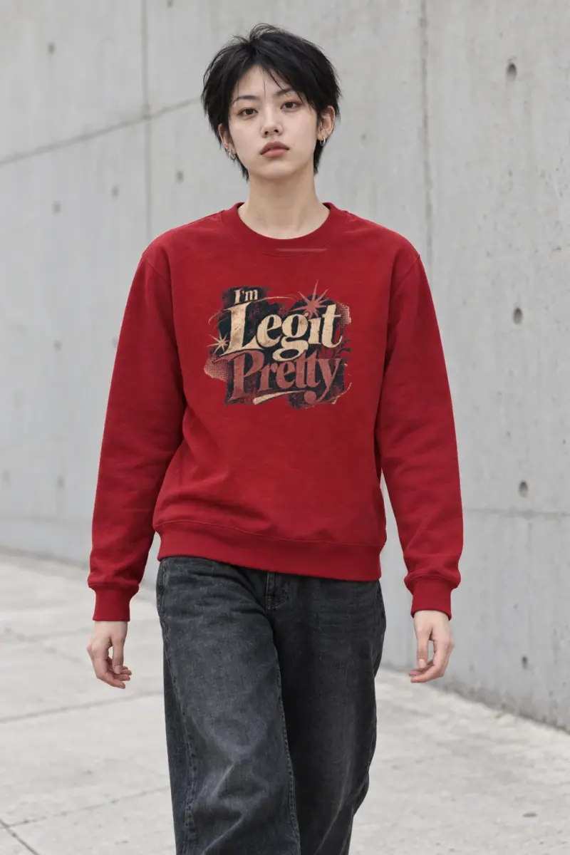 "I'm Legit Pretty" Heavy Blend Unisex Crewneck Sweatshirt