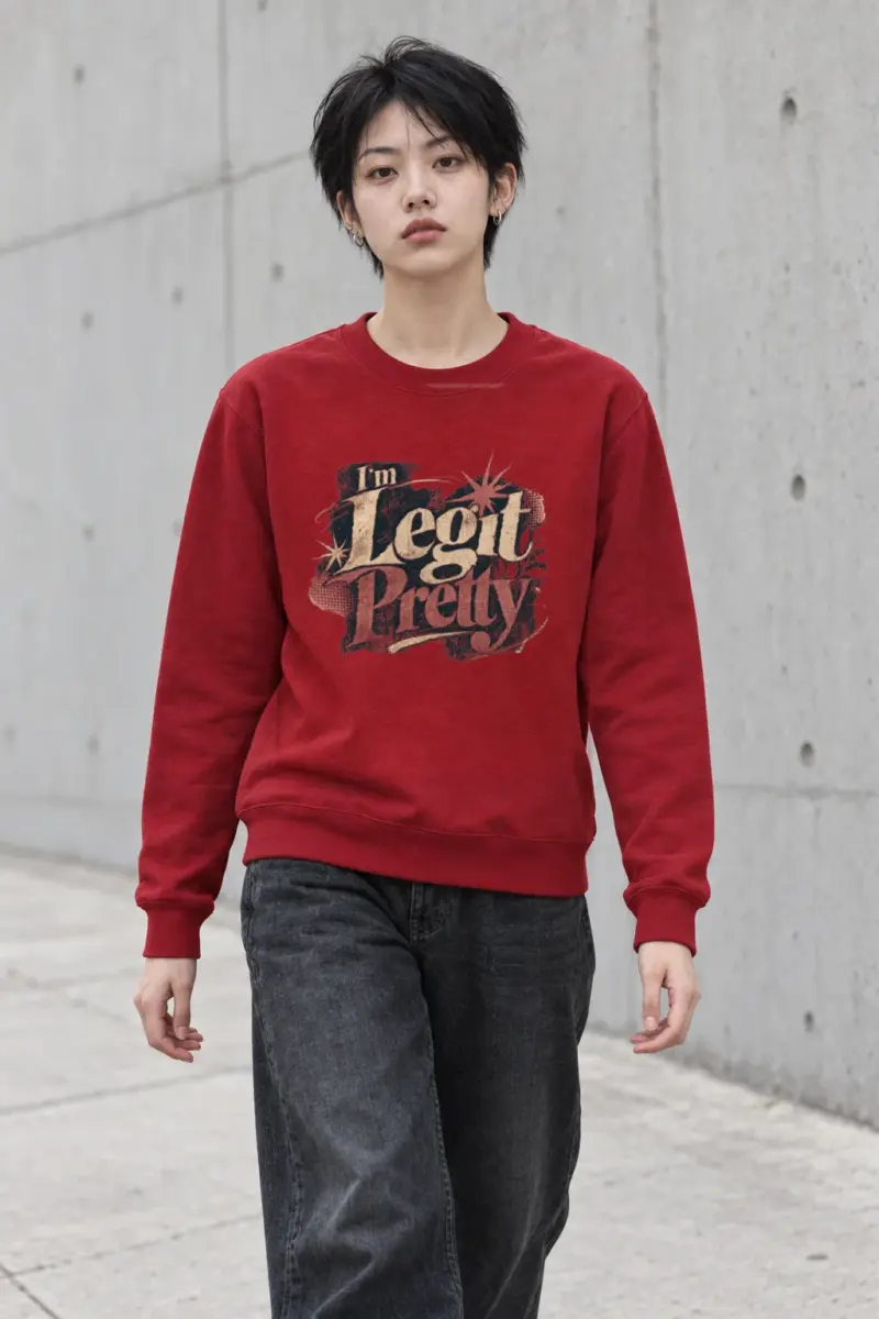 "I'm Legit Pretty" Heavy Blend Unisex Crewneck Sweatshirt
