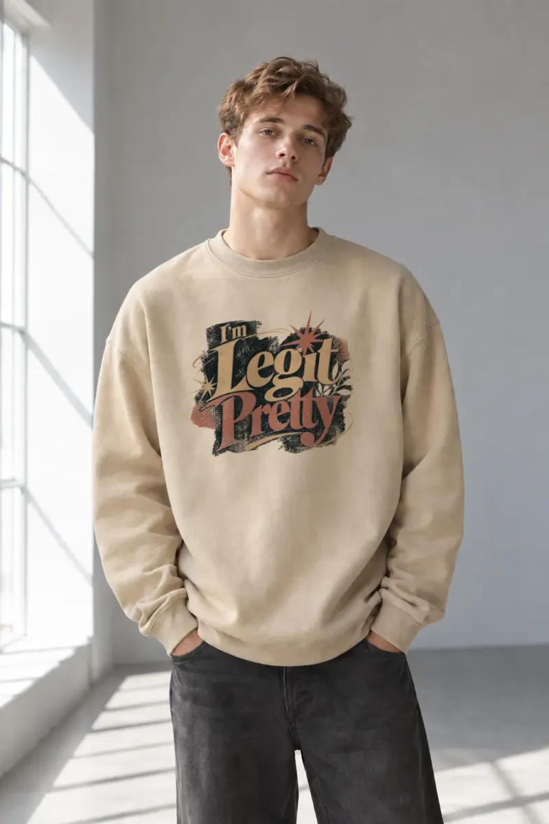 "I'm Legit Pretty" Heavy Blend Unisex Crewneck Sweatshirt | Gildan 18000