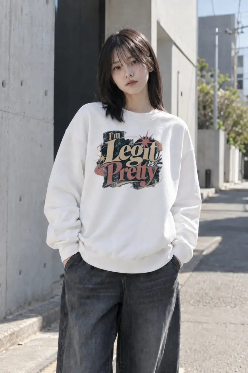 "I'm Legit Pretty" Heavy Blend Unisex Crewneck Sweatshirt | Gildan 18000