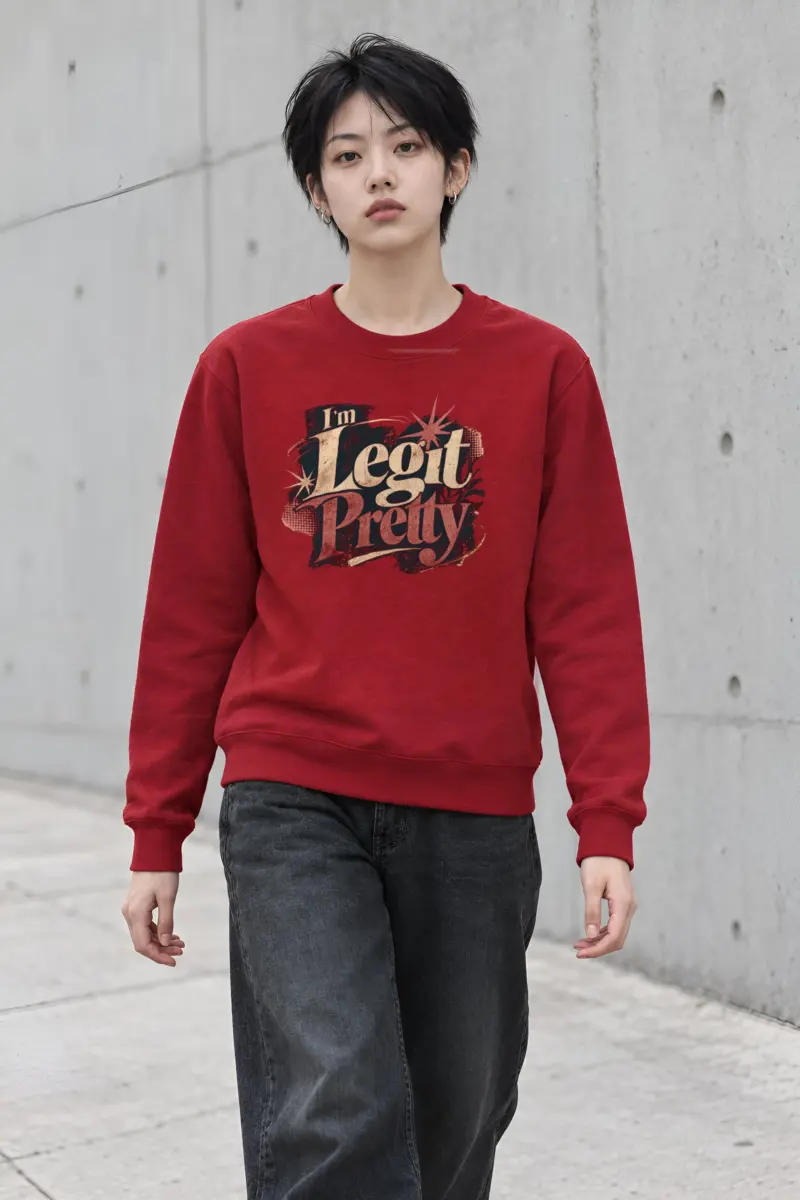 "I'm Legit Pretty" Heavy Blend Unisex Crewneck Sweatshirt