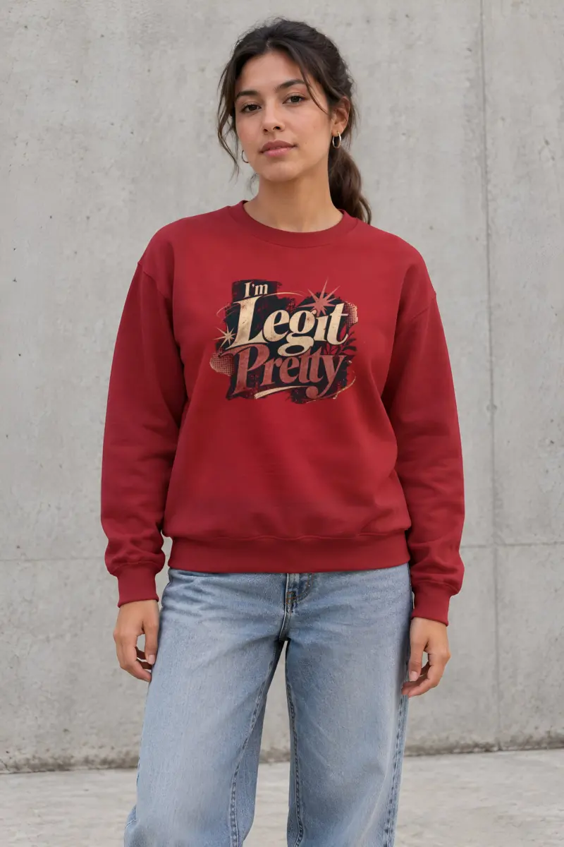 "I'm Legit Pretty" Heavy Blend Unisex Crewneck Sweatshirt