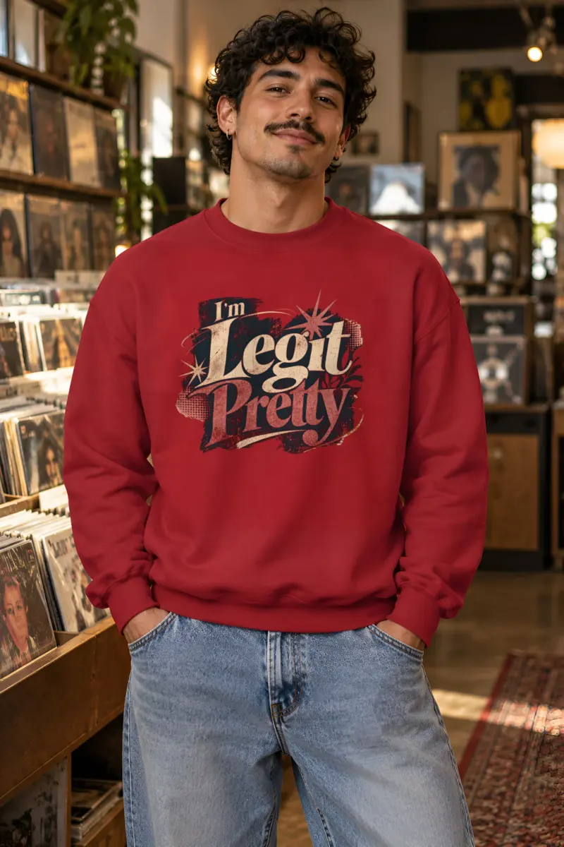 "I'm Legit Pretty" Heavy Blend Unisex Crewneck Sweatshirt