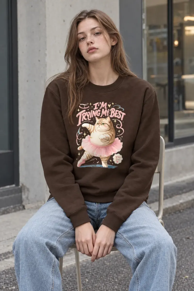 "I'm Trying My Best" Heavy Blend Unisex Crewneck Sweatshirt