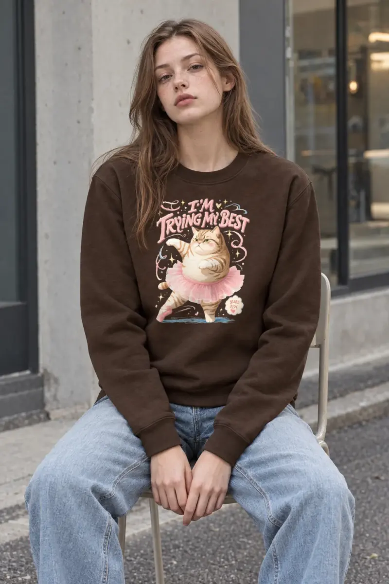 "I'm Trying My Best" Heavy Blend Unisex Crewneck Sweatshirt
