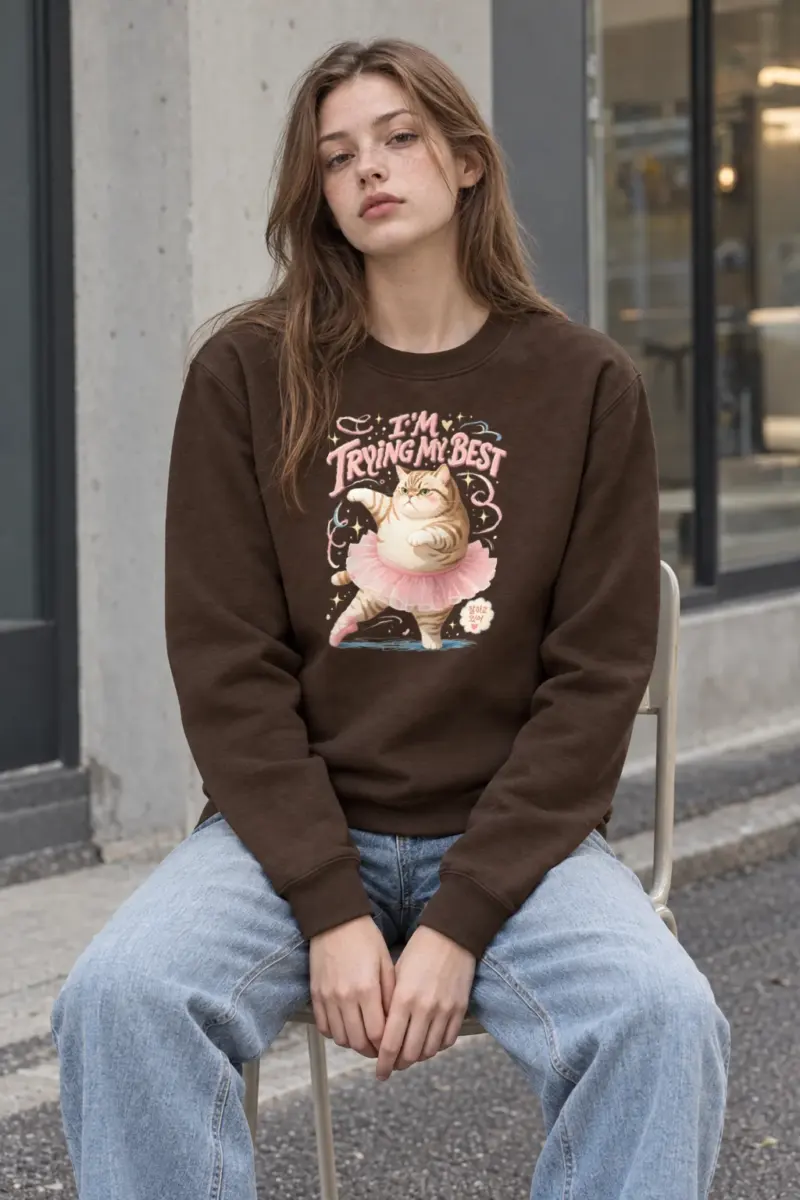 "I'm Trying My Best" Heavy Blend Unisex Crewneck Sweatshirt
