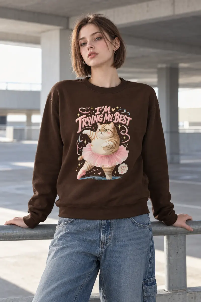 "I'm Trying My Best" Heavy Blend Unisex Crewneck Sweatshirt
