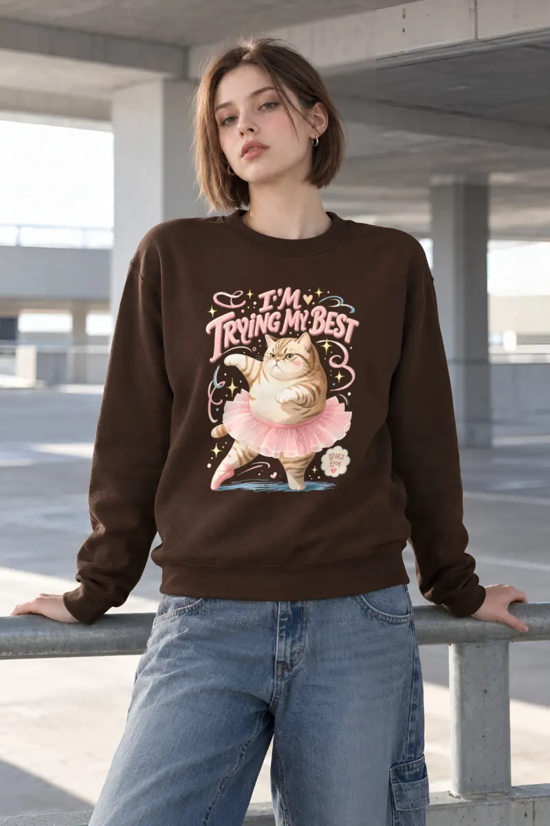 "I'm Trying My Best" Heavy Blend Unisex Crewneck Sweatshirt