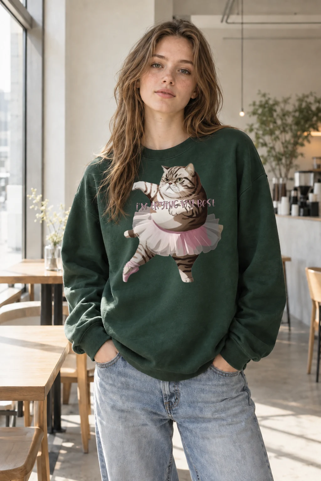 "I'm Trying My Best" Heavy Blend Unisex Crewneck Sweatshirt | Gildan 18000
