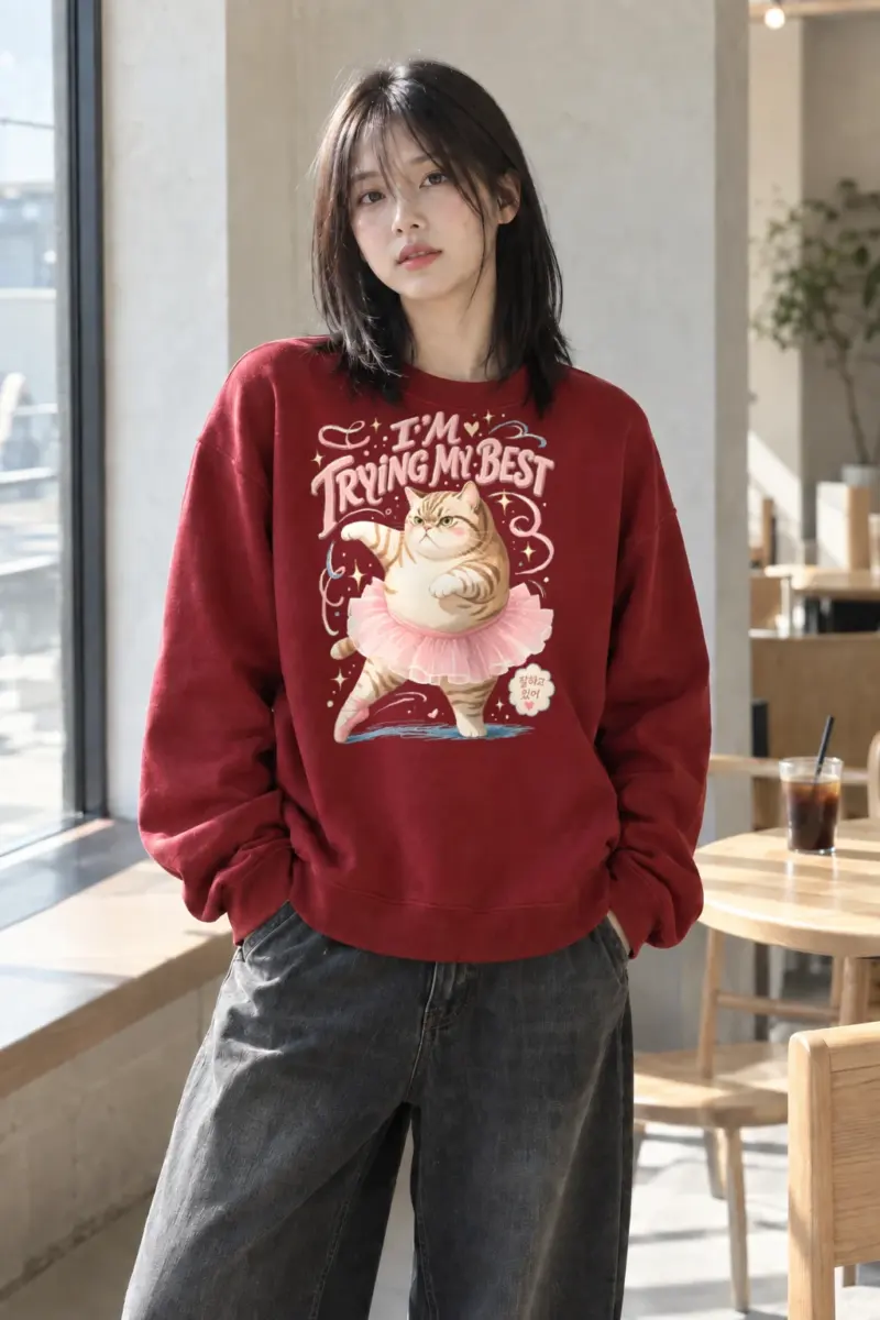 "I'm Trying My Best" Heavy Blend Unisex Crewneck Sweatshirt | Gildan 18000