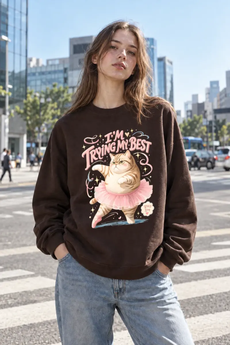 “I’m Trying My Best” Heavy Blend Unisex Crewneck Sweatshirt | Gildan 18000
