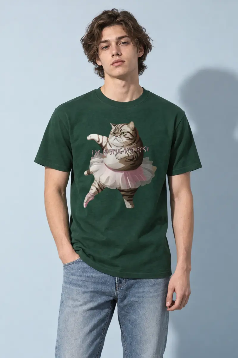 "I’m Trying My Best" Heavyweight Unisex Crewneck T-shirt