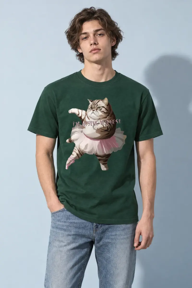 "I’m Trying My Best" Heavyweight Unisex Crewneck T-shirt