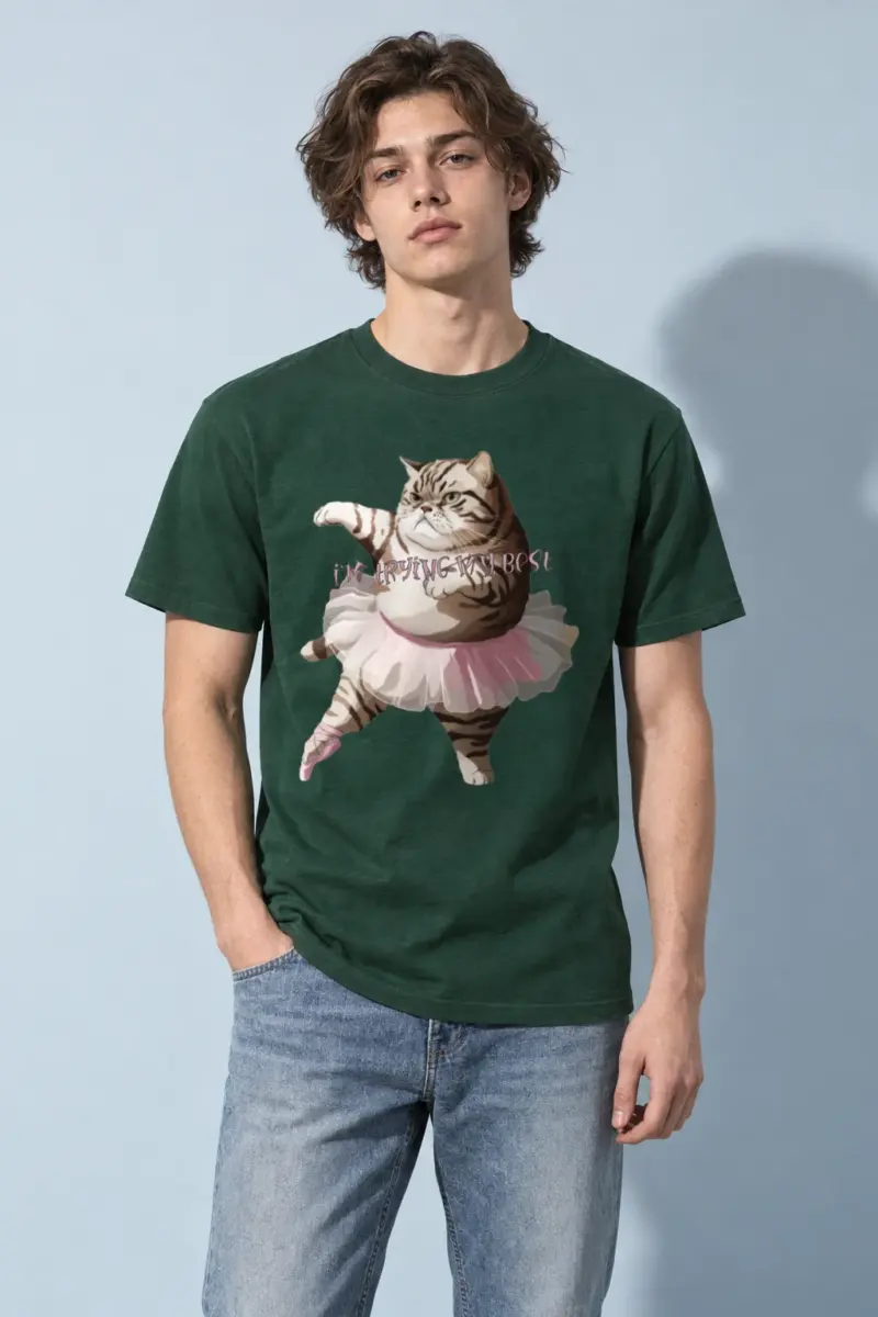 "I’m Trying My Best" Heavyweight Unisex Crewneck T-shirt