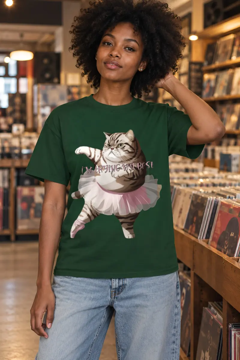 "I’m Trying My Best" Heavyweight Unisex Crewneck T-shirt