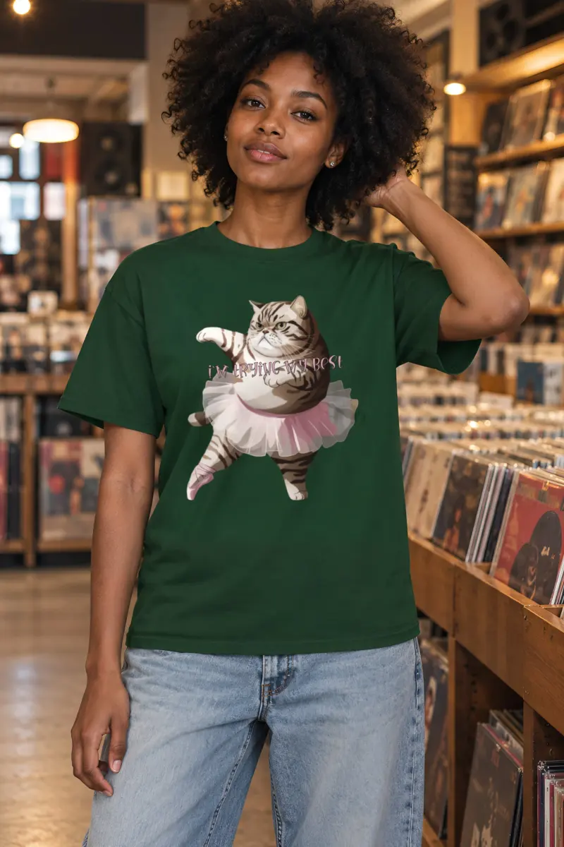 "I’m Trying My Best" Heavyweight Unisex Crewneck T-shirt