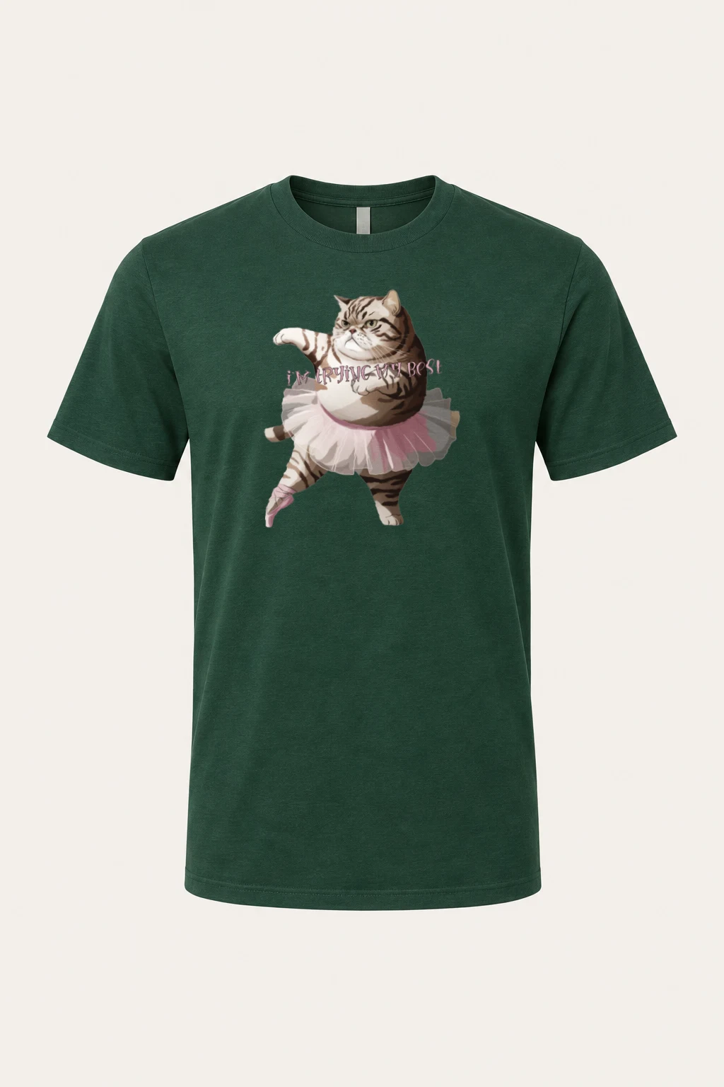 "I’m Trying My Best" Heavyweight Unisex Crewneck T-shirt | Gildan 5000