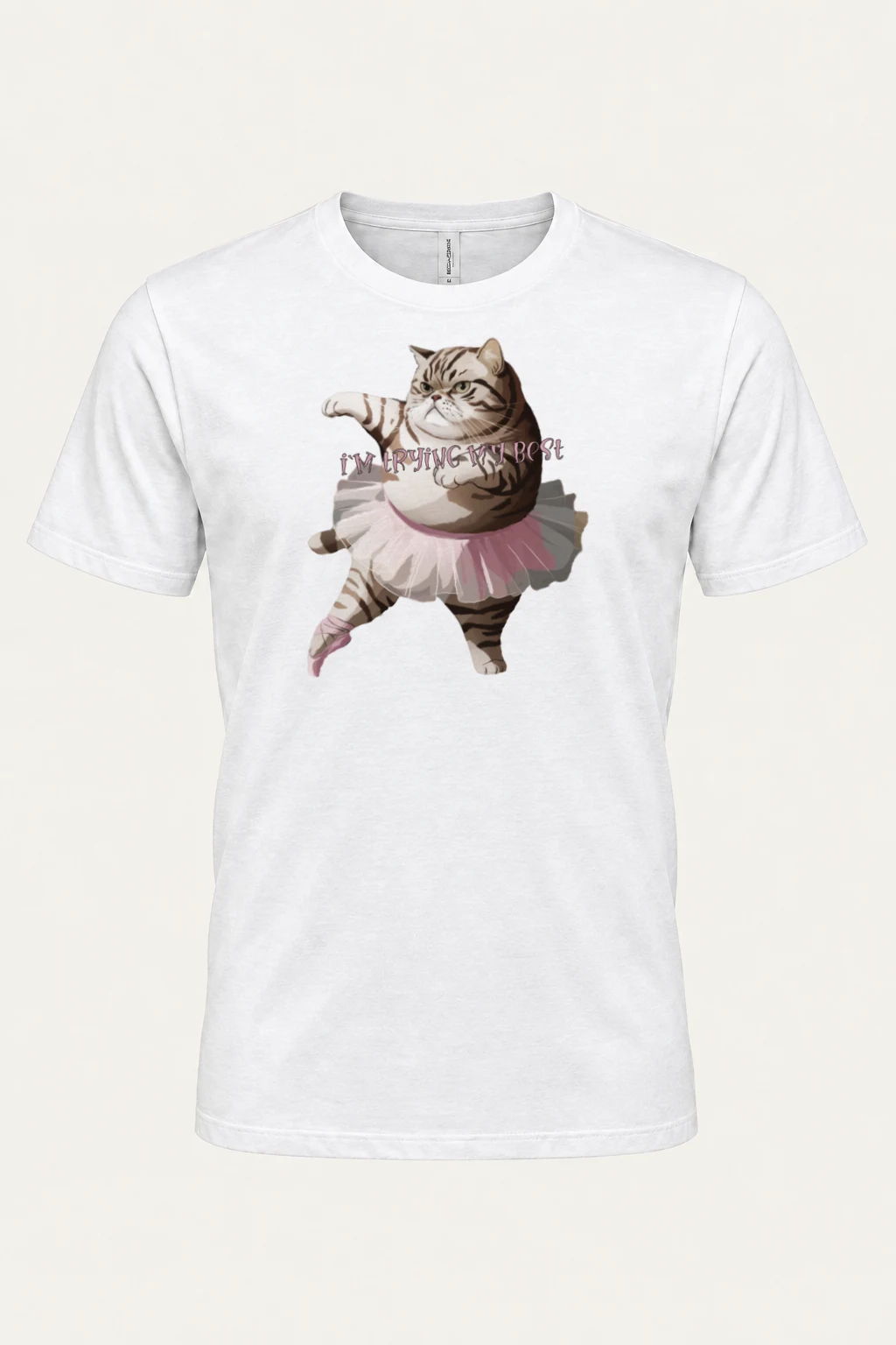 "I’m Trying My Best" Heavyweight Unisex Crewneck T-shirt | Gildan 5000