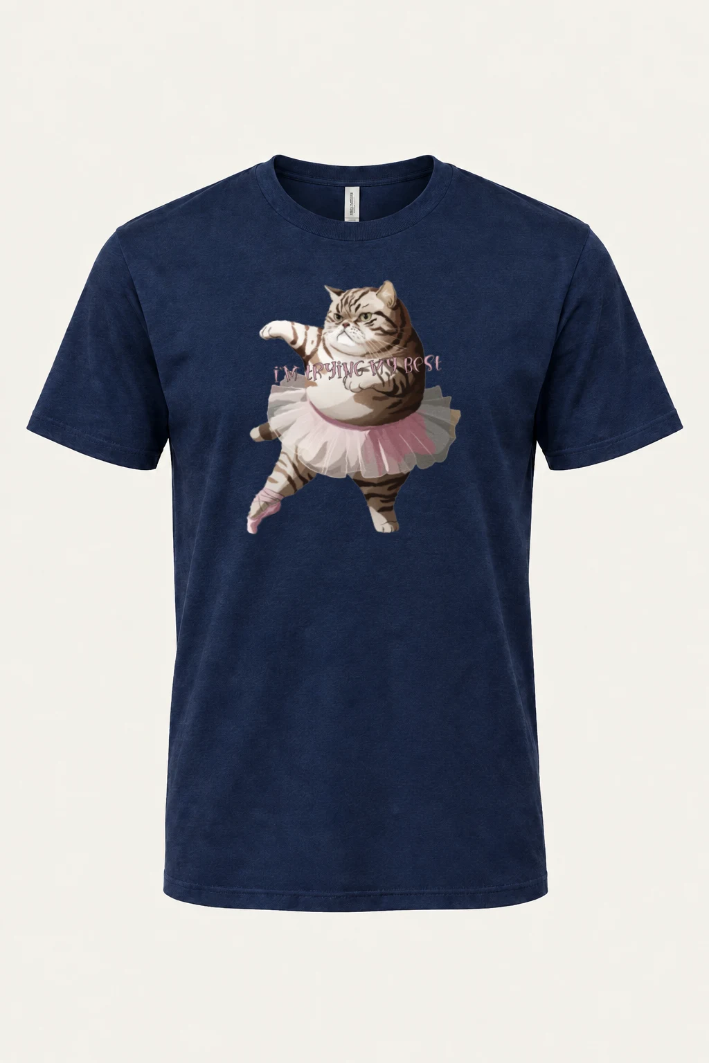 "I’m Trying My Best" Heavyweight Unisex Crewneck T-shirt | Gildan 5000