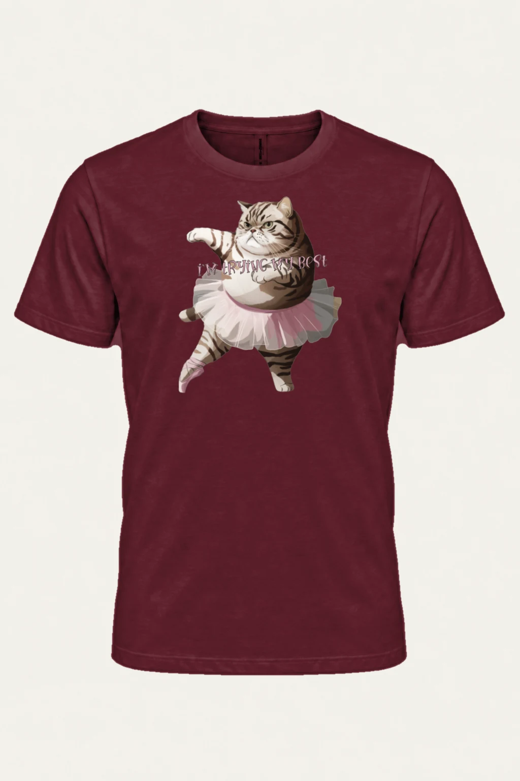 "I’m Trying My Best" Heavyweight Unisex Crewneck T-shirt | Gildan 5000