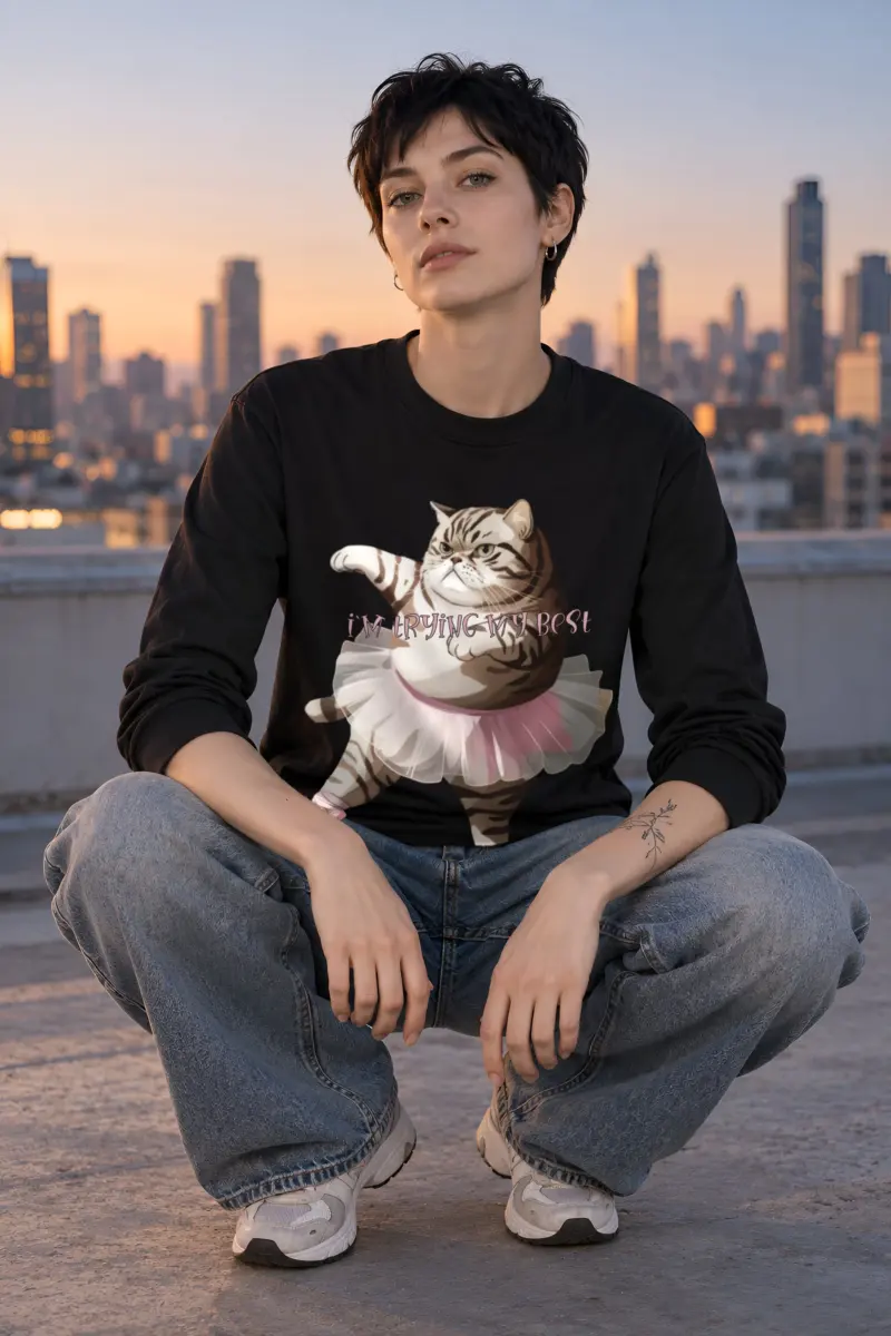 "I'm Trying My Best" Unisex Longsleeve T-shirt