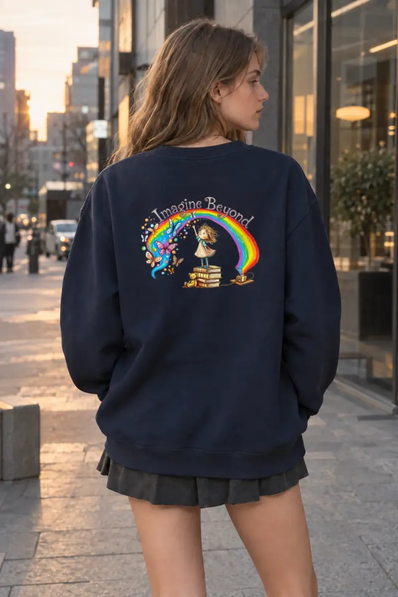 "Imagine Beyond" Heavy Blend Unisex Crewneck Sweatshirt | Gildan 18000