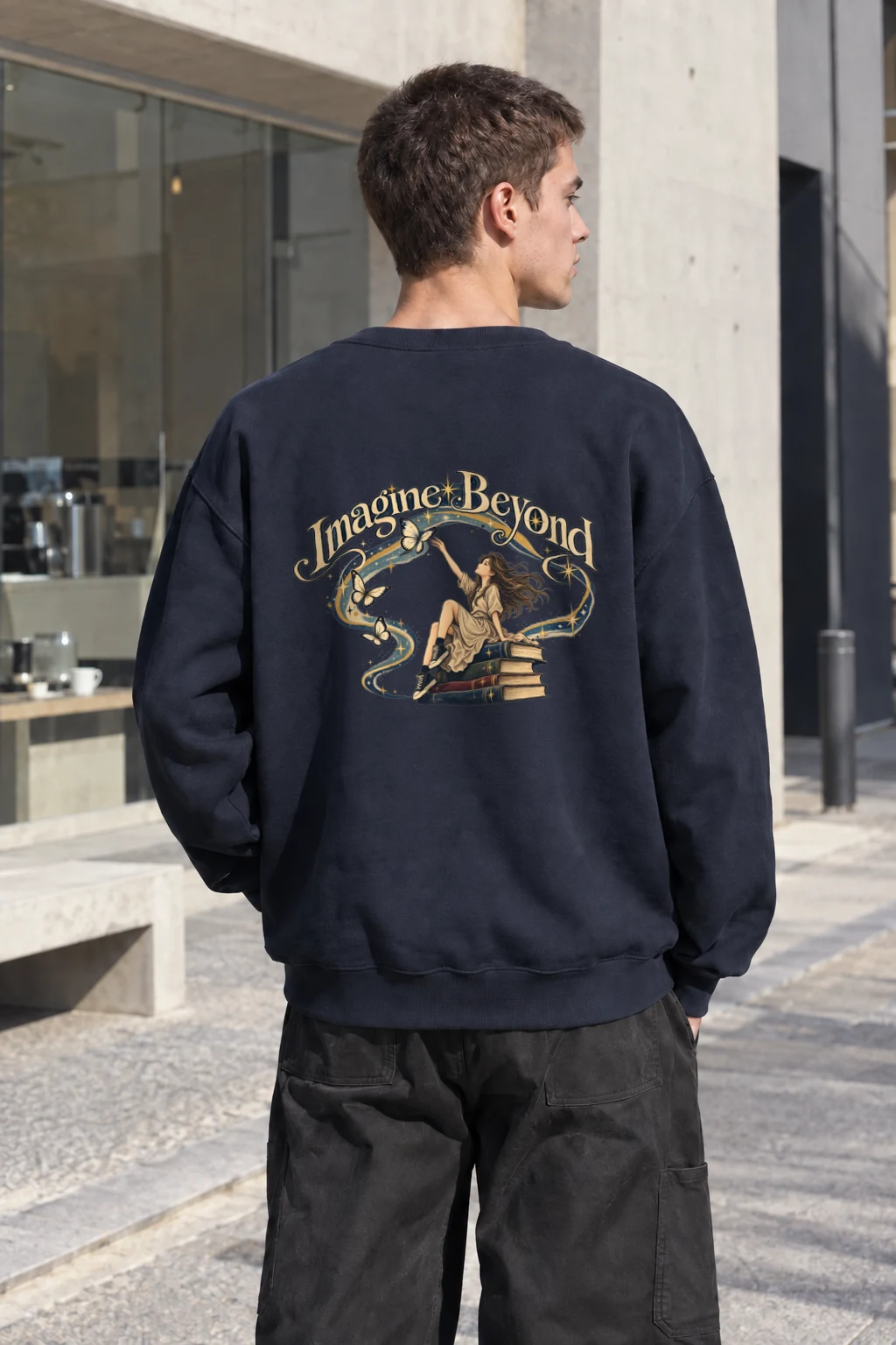"Imagine Beyond" Heavy Blend Unisex Crewneck Sweatshirt | Gildan 18000