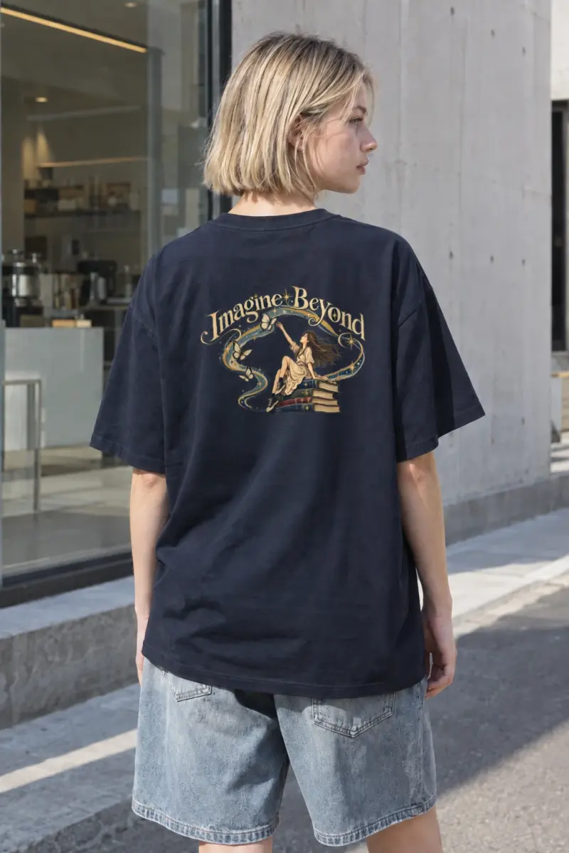 "Imagine Beyond" Heavyweight Unisex Crewneck T-shirt | Gildan 5000