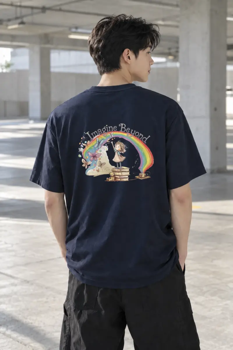 "Imagine Beyond" Heavyweight Unisex Crewneck T-shirt | Gildan 5000