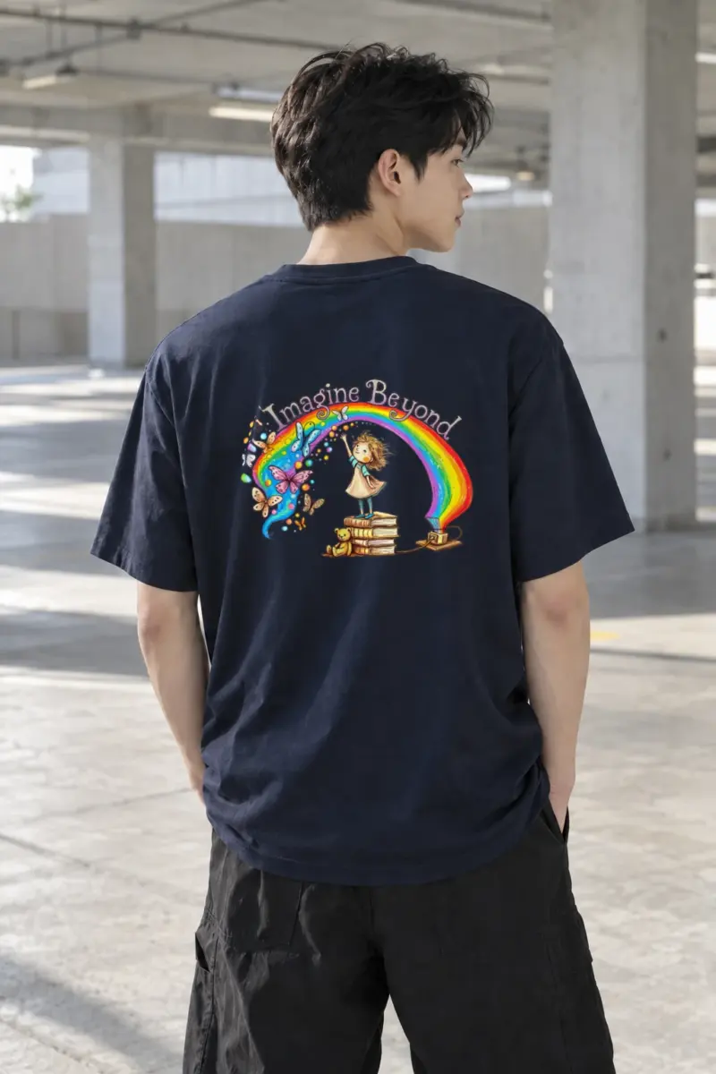 "Imagine Beyond" Heavyweight Unisex Crewneck T-shirt | Gildan 5000