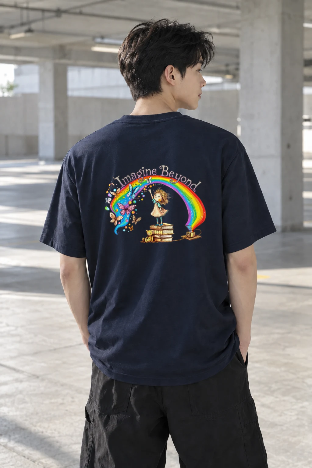 "Imagine Beyond" Heavyweight Unisex Crewneck T-shirt | Gildan 5000