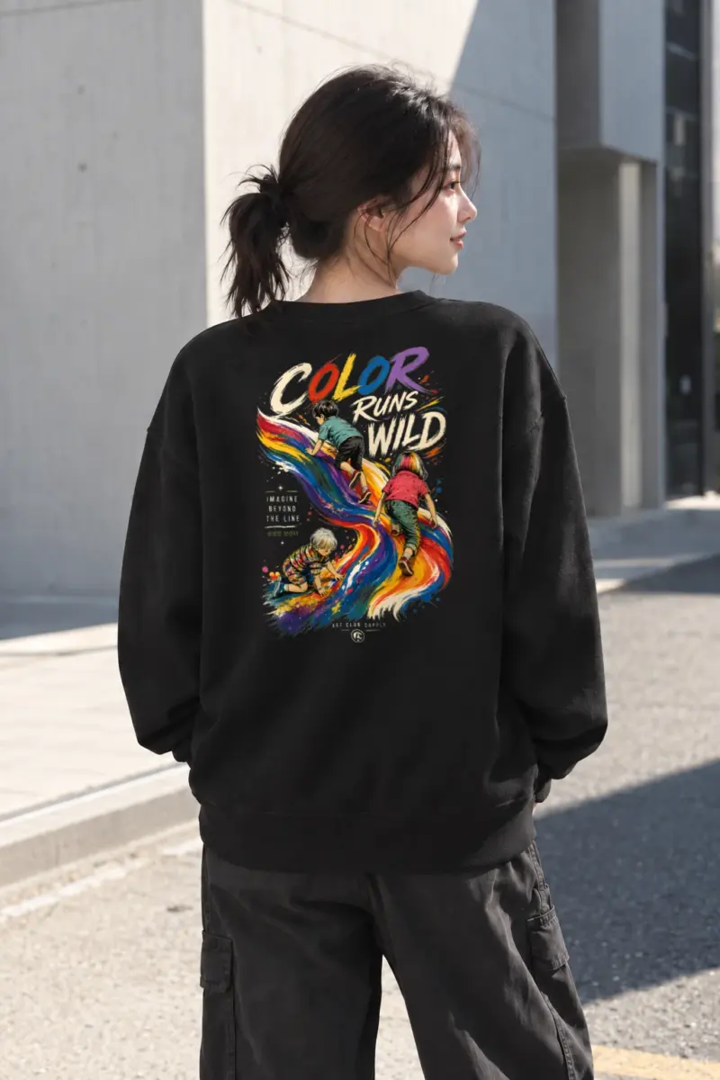 "Imagine Beyond The Line" Heavy Blend Unisex Crewneck Sweatshirt | Gildan 18000