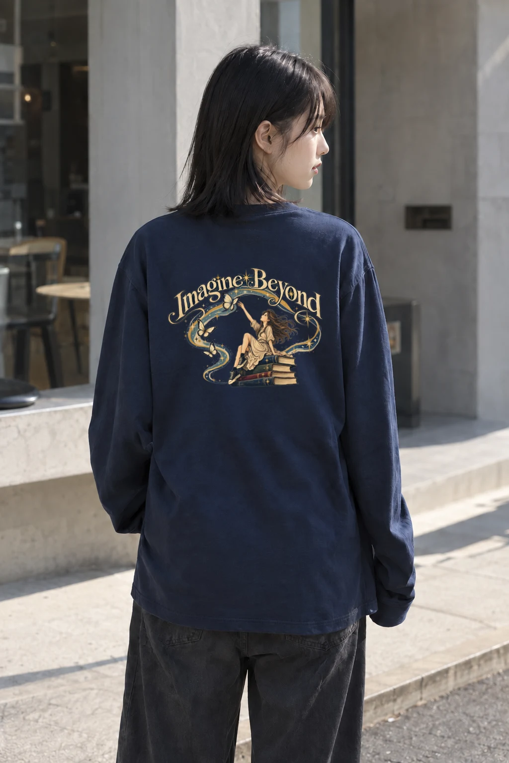 "Imagine Beyond" Unisex Longsleeve T-shirt | Gildan 2400