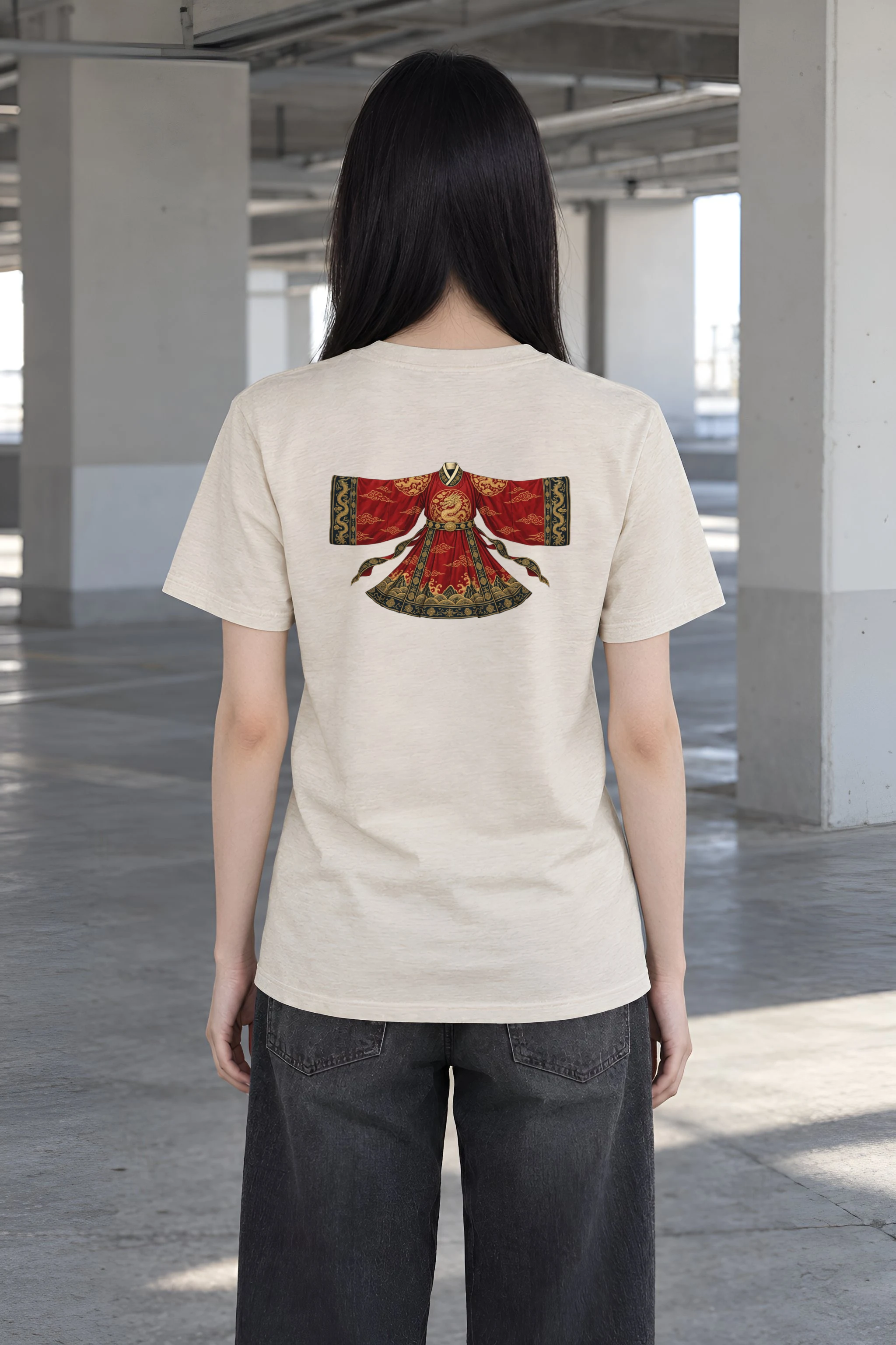 "Imperial Dragon Robe" Heavyweight Unisex Crewneck T-shirt