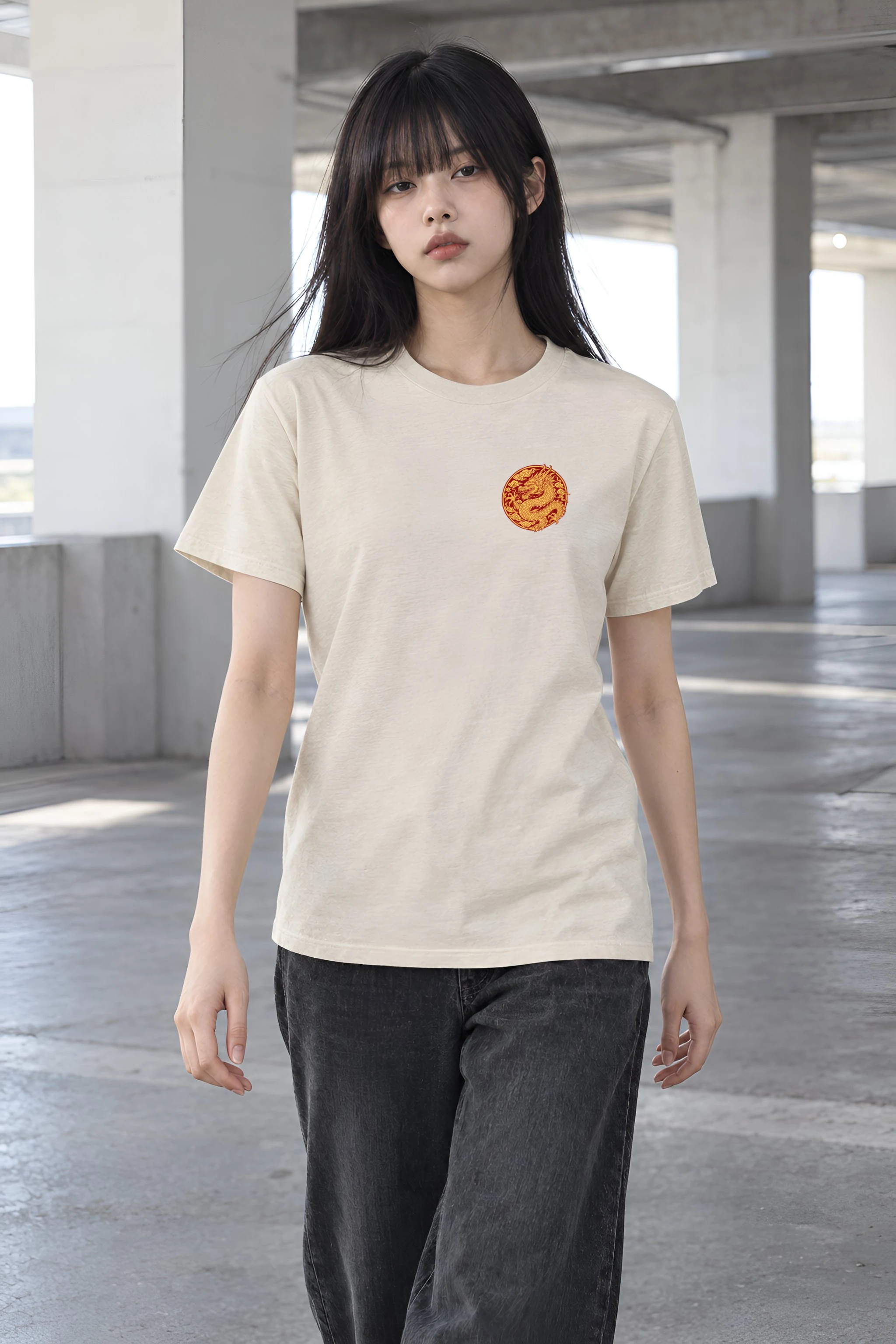 "Imperial Dragon Robe" Heavyweight Unisex Crewneck T-shirt
