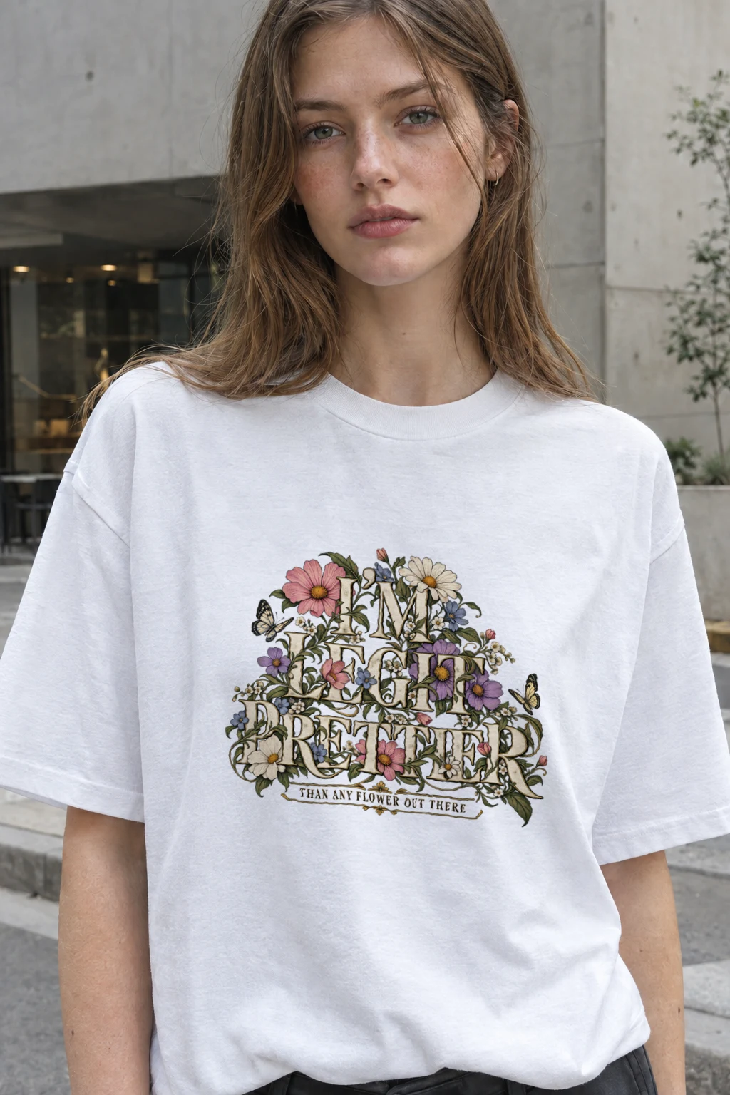 "In Bloom" Heavyweight Unisex Crewneck T-shirt | Gildan 5000