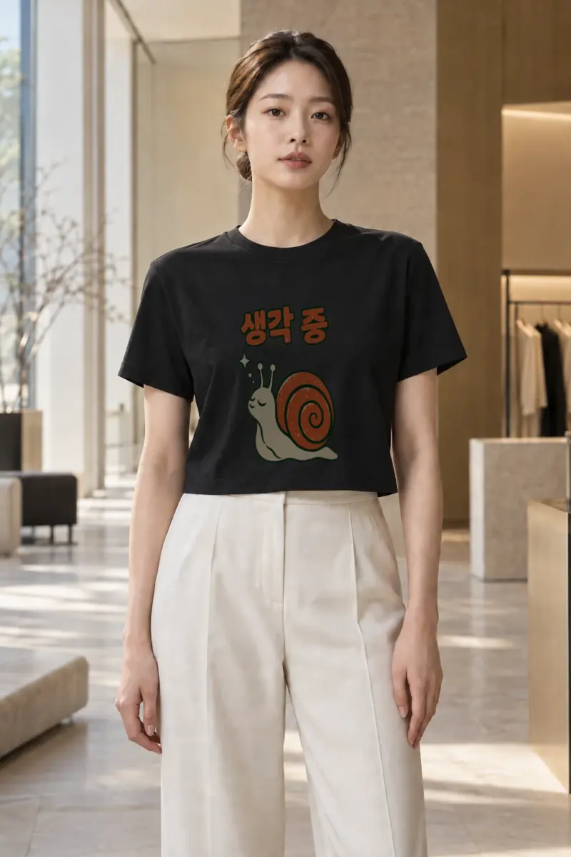 "In Thought" Women's Crop Tee | Bella + Canvas 8882