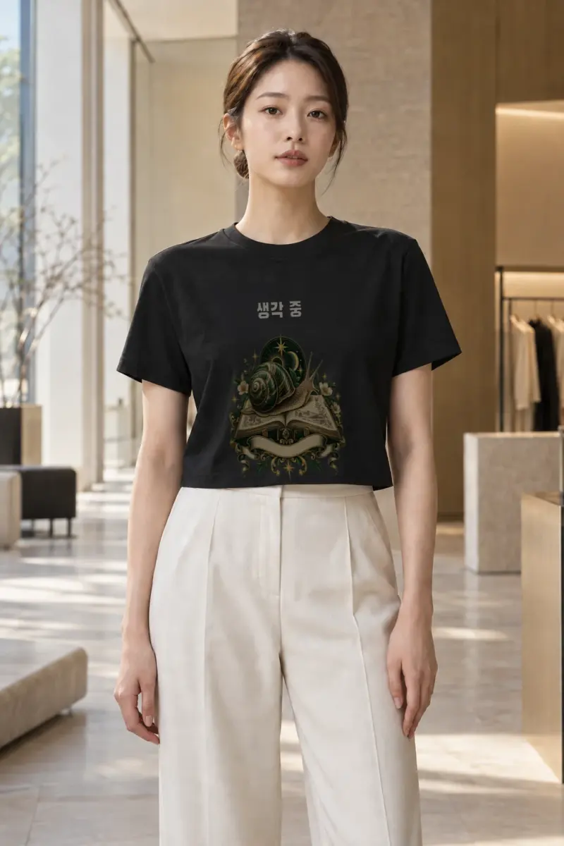 "In Thought" Women's Crop Tee | Bella + Canvas 8882