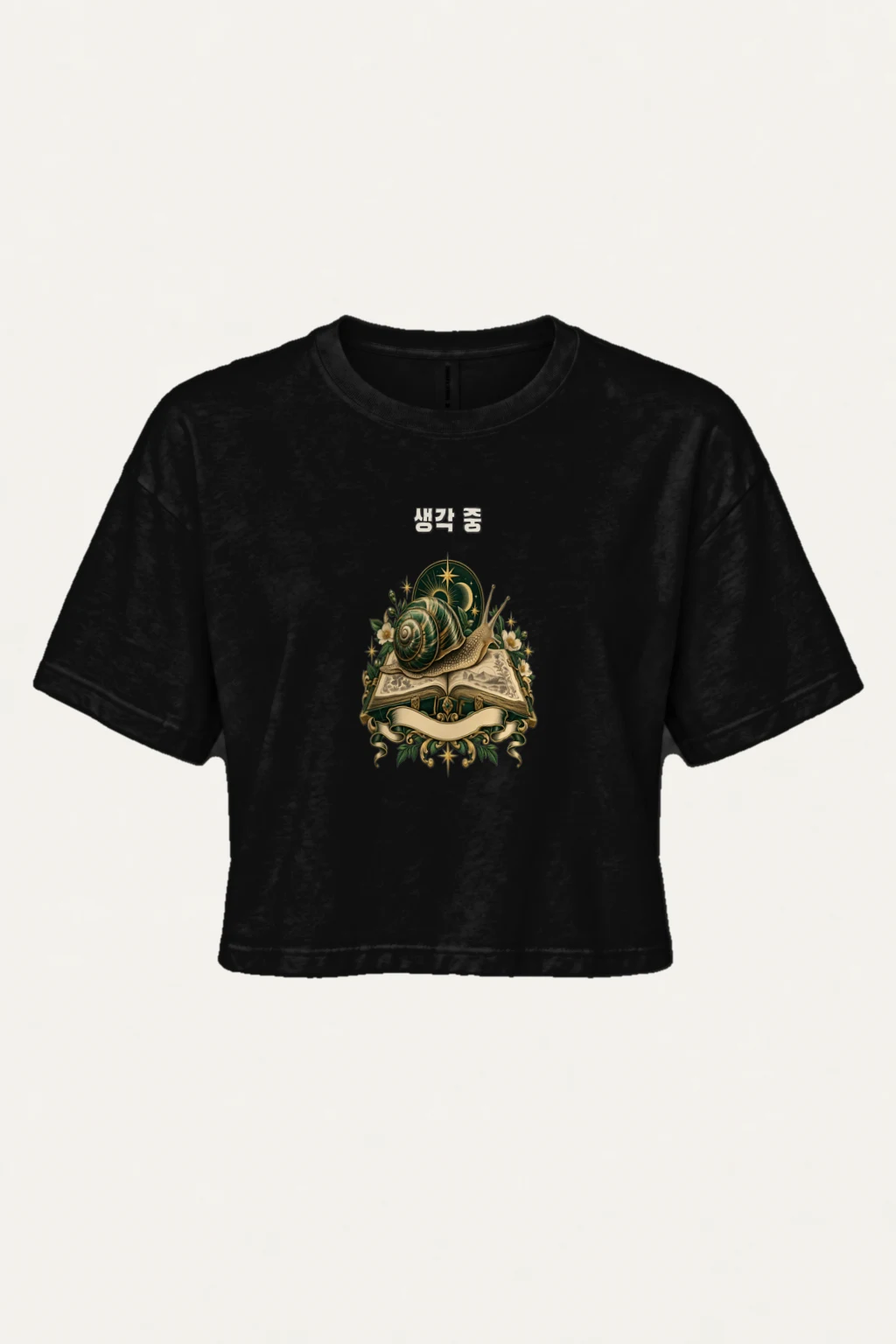 "In Thought" Women's Crop Tee | Bella + Canvas 8882