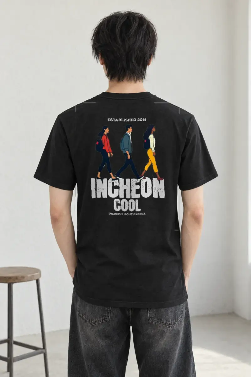 "Incheon Cool" Heavyweight Unisex Crewneck T-shirt