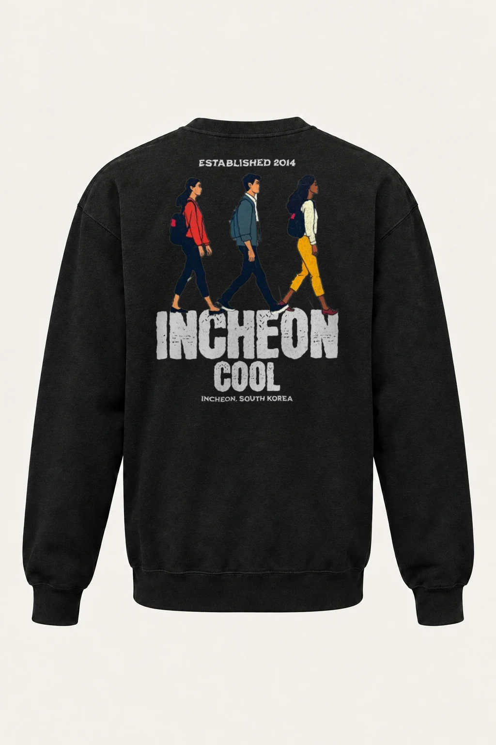 "Incheon Cool Walkers" Heavy Blend Unisex Crewneck Sweatshirt | Gildan 18000