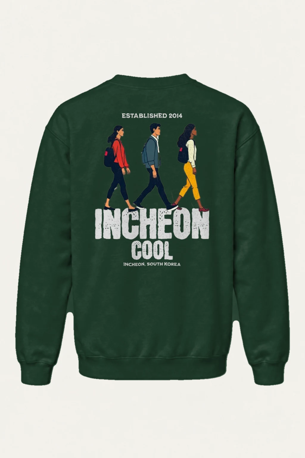 "Incheon Cool Walkers" Heavy Blend Unisex Crewneck Sweatshirt | Gildan 18000