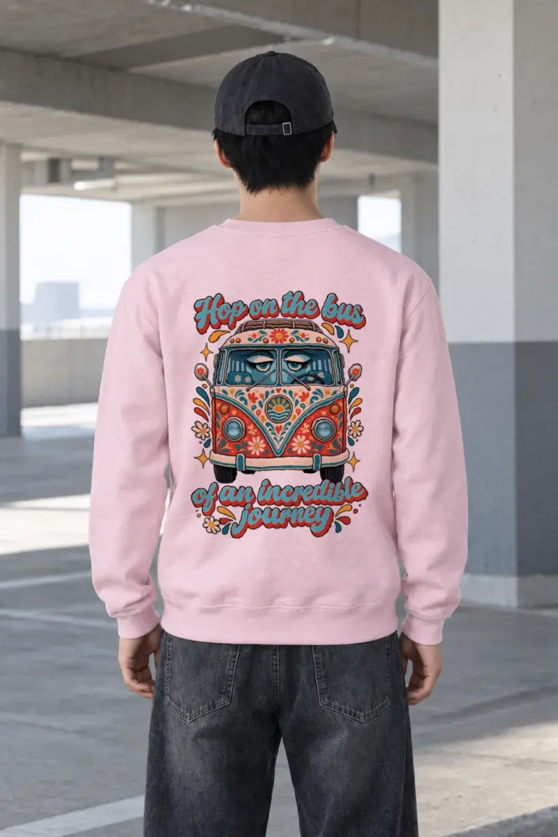 "Incredible Journey Bus" Heavy Blend Unisex Crewneck Sweatshirt