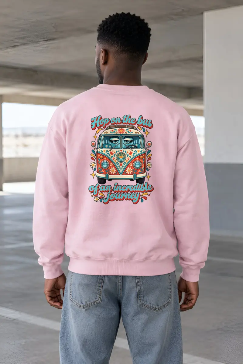 "Incredible Journey Bus" Heavy Blend Unisex Crewneck Sweatshirt